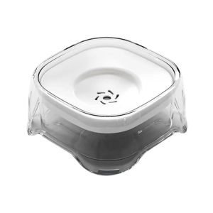 SKINJOY Transparent Design Pet Floating Bowl Floating Filter Large Capacity 2000ml Dog Drinking Water Dispenser Easy to Clean Detachable Dog Water Dish For Cats Dogs
