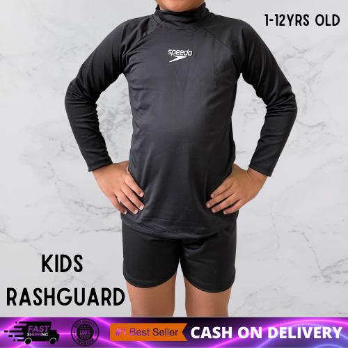 Rash Guard For Kids Boys Girls Premium High Quality Plain Long Sleeve