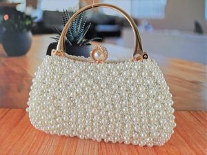 Tas Pesta Import Mutiara Mewah Dompet Kondangan Wanita Kristal Swarovski 2801