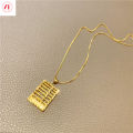 Korea 24K Gold-plated Copper Abacus Pendant Necklace for a Lifetime (1314) Necklace Set Female. 