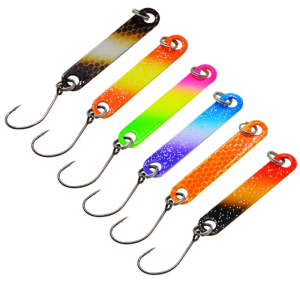 6x Fishing Lures 4cm/1.57 Colorful Fishing Spoon Double-sided Metal Sequins Fishing Lure Fishing Accessories for Trout