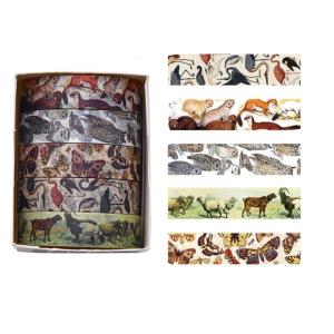 ป่าเทปกระดาษพิมพ์ Washis เทปกระดาษกาวย้อนยุคเทปตกแต่งอุปกรณ์สิ้นเปลืองสำหรับสมุดปิดภาพเทปสำหรับงานศิลปะ