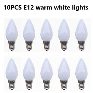 Altar Bulb 10PCS E12 Warm White Light/ LED Electric Candle Holder Light Lamp