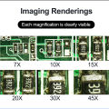 กล้องจุลทรรศน์สเตอริโอแบบสามตา3.5X 90X 1080P 48MP กล้องเอชดีเอ็มไอซ่อม PCB อุปกรณ์ไมโครสโคปิโอ WF10X ไลท์แหล่งกำเนิดแสง LED สามารถปรับได้. 