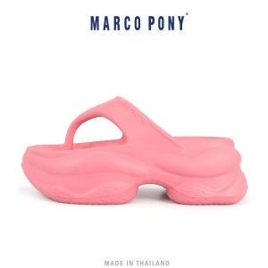 Marco Pony รองเท้าหูหนีบ รองเท้าส้นสูงผู้หญิง กันลื่น พื้นหนา ส้นหนา 7 ซม แฟชั่นฤดูร้อน สไตล์ครีม ลำลอง ไม่มีกลิ่นMH9023