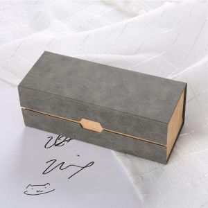 BESTITIT Di động Hộp đựng kính hai lớp Đơn giản Chống áp lực Túi đựng kính mát du lịch Bền bỉ Hộp đựng kính mắt đôi Dành cho phụ nữ và nam giới