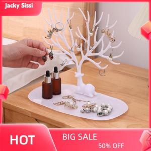 Jacky Jewelry Display Stand Tray Tree Storage Racks Earrings Necklaces Rings Jewelry Boxes Case Desktop Organizer Holder Make Up Decor