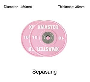XMASTER CPU Plates Bumper Color Weight Beban Home Gym Weight Fitness CrossFit Training Powerlifting