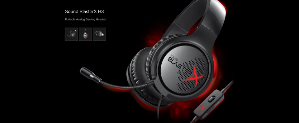 หูฟัง Creative รุ่น H3 Sound BlasterX Pro-Gaming Headset (แท้