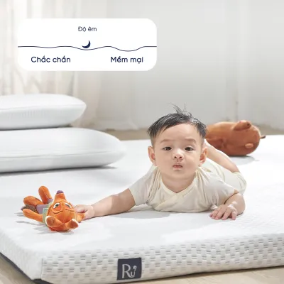 Nệm Foam Topper Ru9 Cao Cấp 5cm | 2 Lớp Foam Êm Ái Nâng Đỡ | Dễ Dàng Cuộn Gọn | Tặng Túi Đựng Tiện Lợi | Đủ Kích Thước