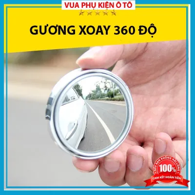 Gương cầu lồi ô tô tráng có viền bạc xoay 360 độ