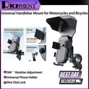 RICHMENT|SG 24H SHIP|Bike Holder Handlebar-Mounted Cycling Phone Holder with Sun &Rain Protection for Motorcycles and Bicycles