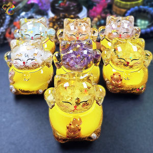Collectors Grade Wealth Abundance Lucky Fortune Cat Crystal Display (5 Types to Choose)