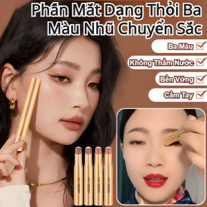 Phấn Mắt Dạng Thỏi Ba Màu Nhũ Chuyển Sắc /Phấn Mắt Dạng Thỏi Lâu Trôi Cho Người Mới Bắt Đầu Trang Điểm