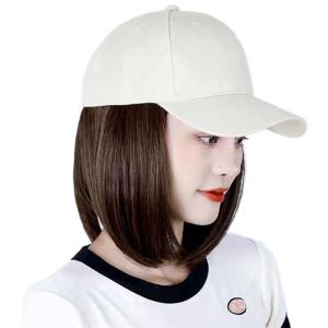 Baseball Cap With Hair Extensions For Women Straight Short Bob Wig Baseball Wig Hat Baseball Cap Hair Wig Hats With Hair