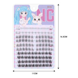 ทานตะวันขนตาสีน้ำตาลมังงะขนตาปลอมธรรมชาตินุ่มกุญแจนิรภัยความจุมาก Douyin Wanghong กุญแจนิรภัยแต่งหน้า