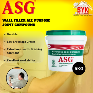 SYK ASG Wall Filler All Purpose Joint Compound Plaster Ready Mixed Wall Repair Filler Penampal Lubang Dinding 5kg