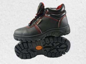 FLYWING FW600Z Mid-Cut Safety Shoes – 100J Steel Toe Rugged Build & Secure Laced Fit for Industrial Use