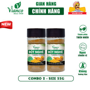 Combo 2 hủ bột nghệ Vianco hủ 55g nguyên chất 100% gia vị tự nhiên Gia Vị Việt Ấn gia vị Vianco