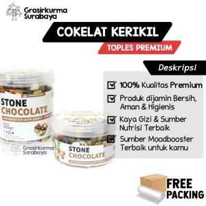 PREMIUM Cokelat Kerikil Stone Cholate Moodbooster Camilan Sehat Enak Coklat Terbaik