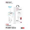 ONESAM CAR CHARGER OS G13 CAR  CHARGER ADAPTOR MOBIL  2  PORTS TYPE C + USB FAST CAR CHARGING. 