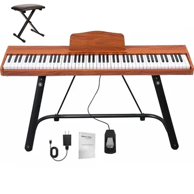 KAWES Keyboard Piano Electric 88 Key Piano keyboard Semi-Weighted Full Size MIDI Headphone Jack