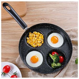 Teflon Sekat 4 Anti Lengket Telur Ceplok Pan Pancake 4 Lubang Cetakan Penggorengan
