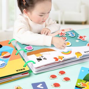 17 Themes 3D My First Busy Book preschool activity Quiet book Montessori Toy Busy Board Toys Early Learning Cognitive Match Game Basic Life educational material Toy for kids