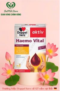 Viên uống bổ sung sắt Doppelherz Haemo Vital hỗ trợ phòng ngừa thiếu máu (Hộp 30 viên)