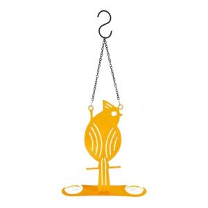 Outdoor Hanging Bird Cup with Perch Oriole Shape Design for Backyard Bird Enthusiasts