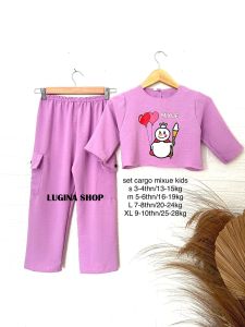 BAJU ANAK MOTIF MIXUE CRINKLE S M L XL