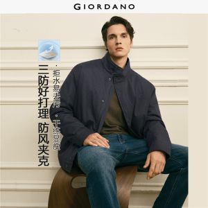 Giordano Men G+ triple-protection stand collar padded jacket Free Shipping 01076696