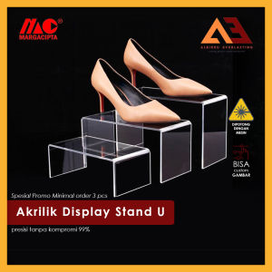 Akrilik Display Stand U | Custom Rak susun akrilik stand figure | Acrylic Rak Display 3 Pcs