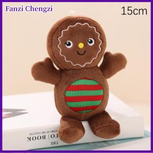 Fanzi Christmas Decoration Toys Cute Gingerbread Man Plushie Toy Doll Cartoon Soft Anime Toy Pillow Home Decor Kids Gift