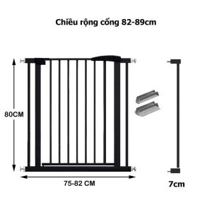 Thanh chắn cầu thang Thanh chắn cửa ngăn chó mèo chắn cầu thang không khoan tường an toàn cho trẻ - đa dạng kích thước