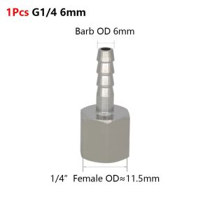 SQMETR 1Pcs Thép không gỉ 304 Đầu nối ống mềm Thiết kế thẳng Tông màu bạc Khớp nối ống Kích thước đầu nối 6-19mm Bộ chuyển đổi nối để kết nối ống dẫn