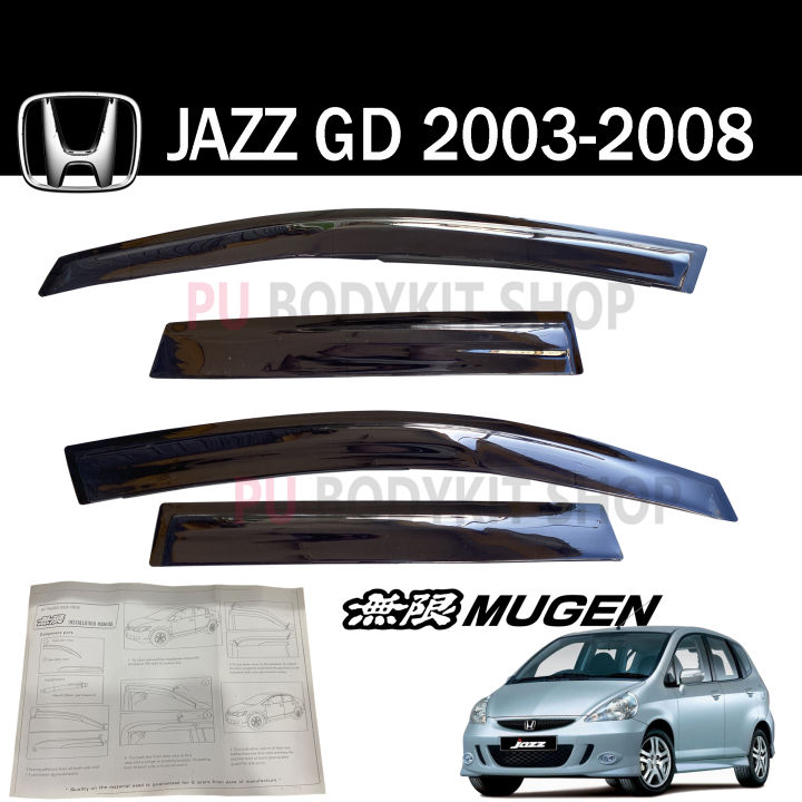 Honda Jazz 20032007 Model Mugen Door Visor Air Press (1 set 4 pcs