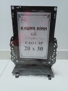 Khung ảnh thờ 20X30 Gỗ cao cấp có chân đế 2 màu nâu và đen đẹp  bện chắc chắn giúp ban thờ trang nghiêm hơn
