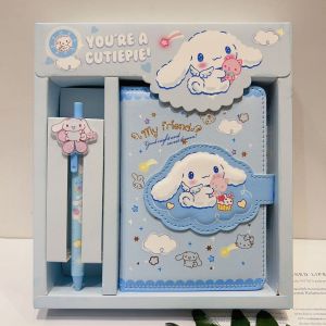 2 in 1 Buku tulis cute Kotak Hadiah Buku Pegangan Gesper Magnetik Kulit PU Studi Kotak Hadiah Portabel Gift set notebook magnet