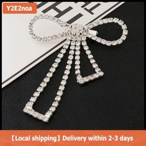 【Local shipping】 Fashion Shiny Rhinestone Bow Buckle Pearl Tassel Pin Diamond Buckle DIY Garment Shoe Bag Applique Wedding Accessories Gifts