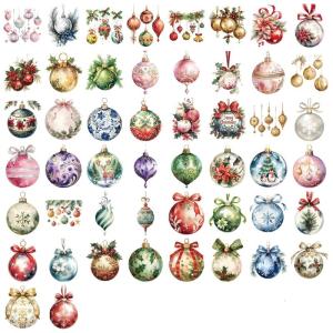 Environmental Friendly PET Christmas Transfers 50 Unique Clear Transfers For Holiday Projects