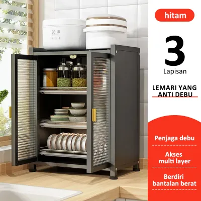 Rak Piring Tertutup Rak Lemari Stainless Dapur Lemari Piring Minimalis Rak Kabinet