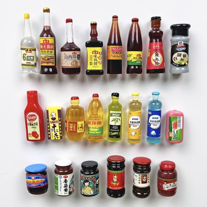 Mô hình chai gia vị nước tương nhà bếp trang trí nhà búp bê