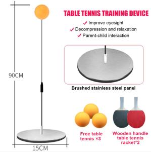 Wood Table Tennis Practice Trainer Racket Game Movement Soft Shaft Training Machine Elasticity Kid Adult Ping Pong Practice PIngPong