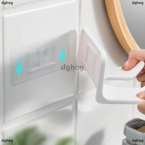 [COD] dgheg Bathroom Wall Mounted Hair Dryer Holder Shower Storage Rack Self-adhesive Plastic Household Washroom Organization Shelves