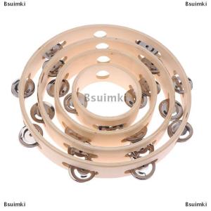 [COD] Bsuimki กลองมือ4 6 7 8 10นิ้วเครื่องดนตรีเพื่อการศึกษา Orff มือหมุนกระดิ่งมือหมุนวงแหวนกลองไม้แถวเดียว