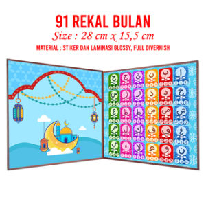 Rekal Seri Bulan Al Quran Anak Tatakan Dudukan Meja Baca IQRO Al Quran Anak Mengaji TPA