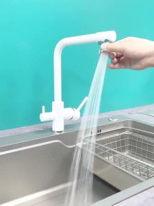 Kitchen Faucet Water Tap For Basin Cold And Hot Kitchen Sink Tap Faucet Copper Kitchen Hot and Cold Direct Drink Pure Water Purifier Household Dishwashing Kitchen Tap Sink Tap