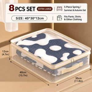 Storage Bags Set with zipper Storage Bags waterproof travel Large-Capacity clothes Organizing Box for Bed Sheets and Duvet Covers