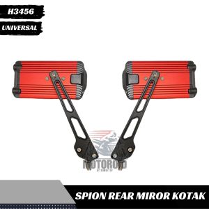 SPION REAR MIRROR KOTAK BLACK FULL COLOUR MATIC SPORT UNIVERSAL